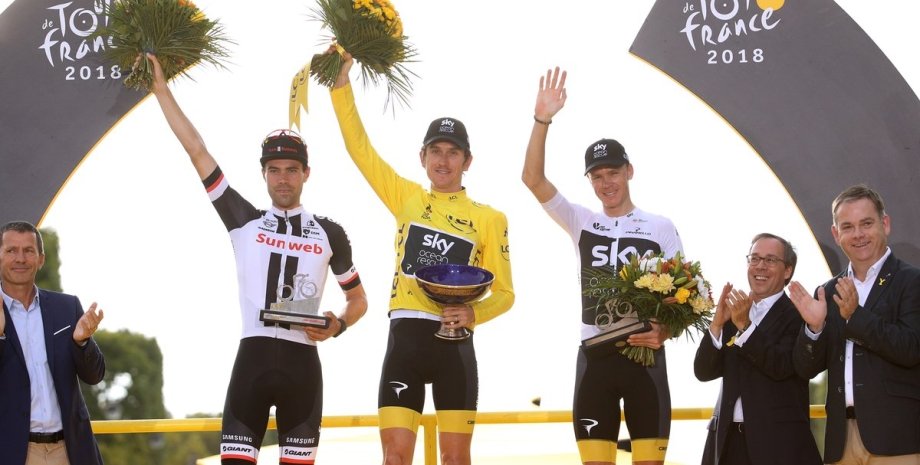Победители "Тур де Франс"/Фото: twitter.com/TeamSky