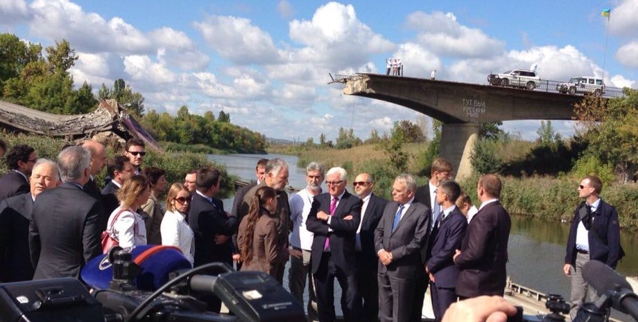 Визит глав МИД Германии и Франции в Славянск / Фото: twitter.com/GermanyDiplo