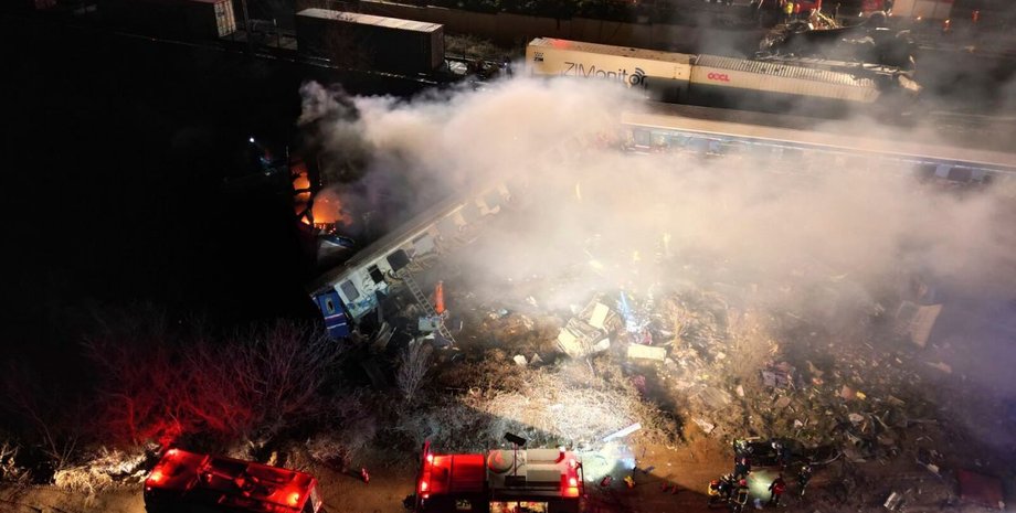 Поезда, происшествие, авария, столкновение, Греция, транспорт, железная дорога