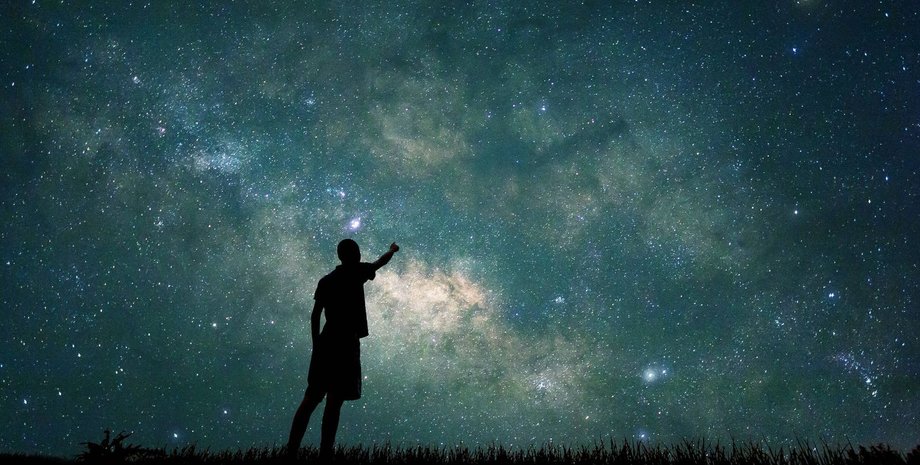 человек, космос, небо, фото