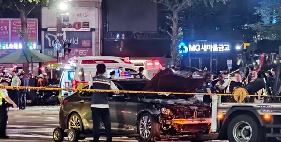 сеул авария, сеул дтп, авария в сеуле