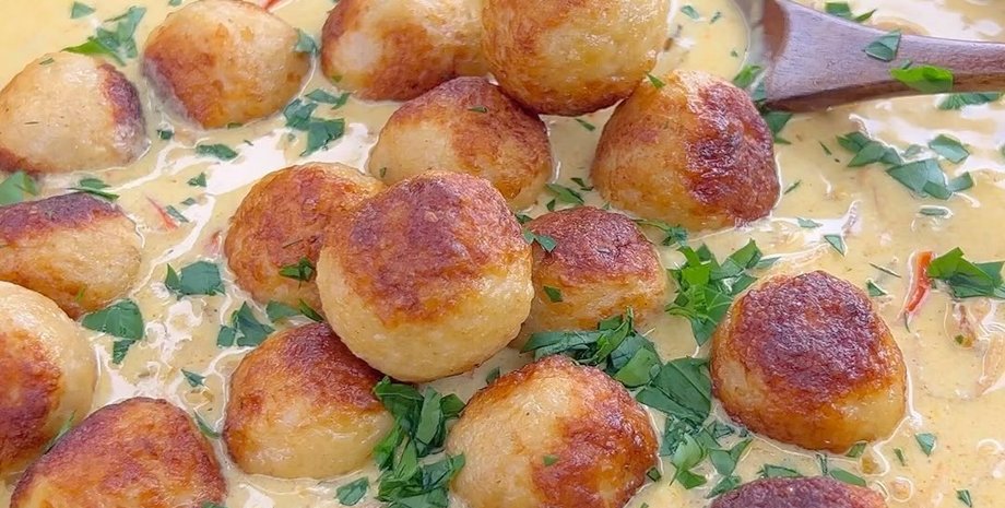 фрикадельки, фрикадельки в сметанном соусе, рецепты