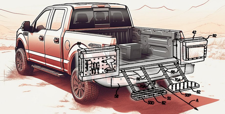 Ford, Пикап, Пикапы, Технологии, Разработки, Патент, Багажник, Фото, Работа, Авто, Автомобили