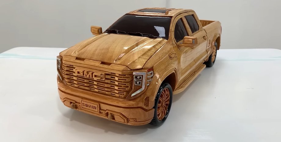 GMC, GMC Sierra Denali, Пикап, Пикапы, Авто, Автомобили, Мастер, Умелец, Дерево, Копии авто, Фото, Видео