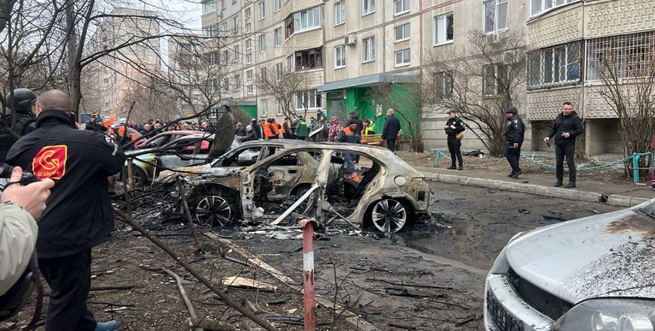 Последствия удара ВС РФ в Харькове 25 марта