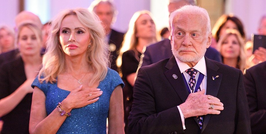 Базз Олдрин и его четвертая жена Анка Фаур