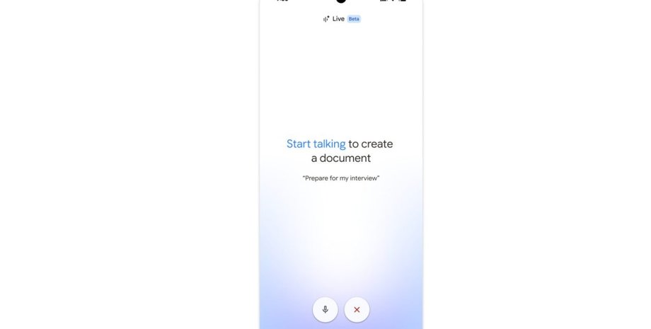 новый ИИ Google Live для Googlе Документы и Googlе Keep