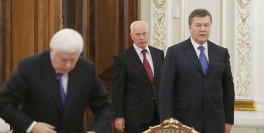 Виктор Пшинка, Николай Азаров и Виктор Янукович / Фото УНИАН