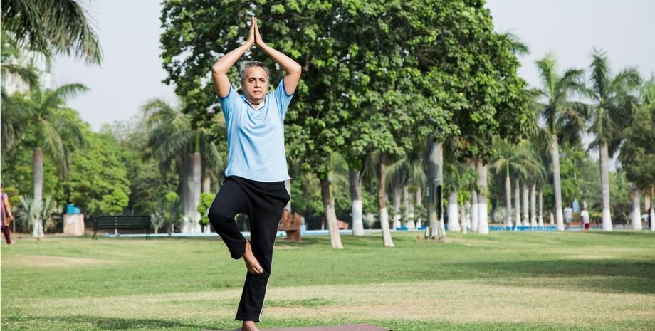 женщина, парк, деревья, фото