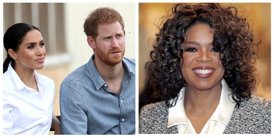 Меган Маркл, принц Гарри, Опра Уинфри, коллаж, интервью