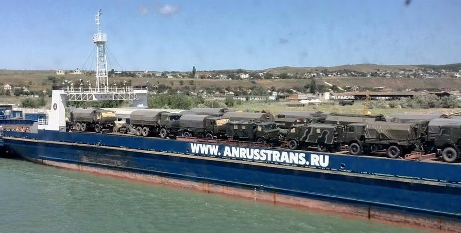 паром, славянин, грузовики, автомобили, порт, кавказ