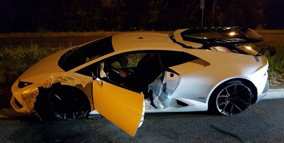 разбитый ламборгини, разбитый суперкар, Lamborghini Huracan, суперкар Lamborghini