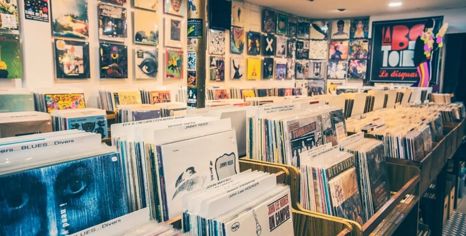 музика, магазин, платівки