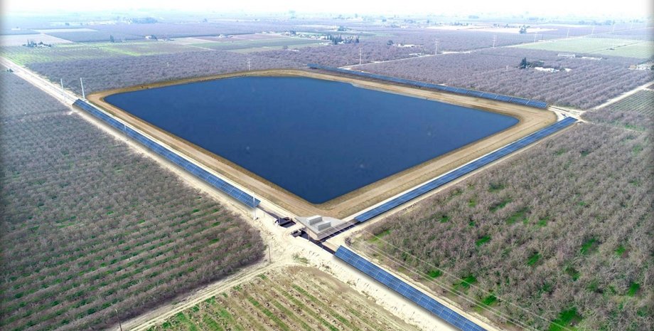 зрошувальні канали, сонячні панелі, Каліфорнія, США, Project Nexus