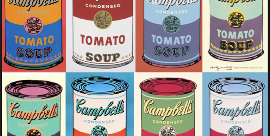 Одна из картин Уорхола с супом "Кэмпбелл" / Фото: woogsworld.com