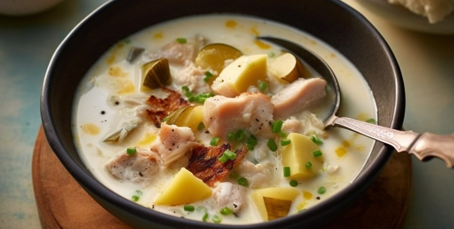 рецепт супа, суп Чаудер, зимние блюда, согревающий суп, ирландская кухня