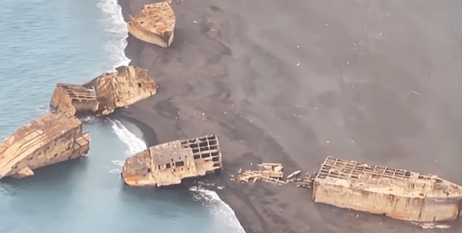 Япония, корабли, остров, Вторая мировая