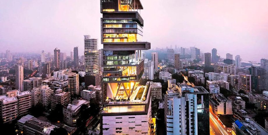 Самая дорогая резиденция на планете, небоскреб стоимостью около $1 млрд, Книга рекордов Гиннеса, как выглядит дом Мукеша Амбани