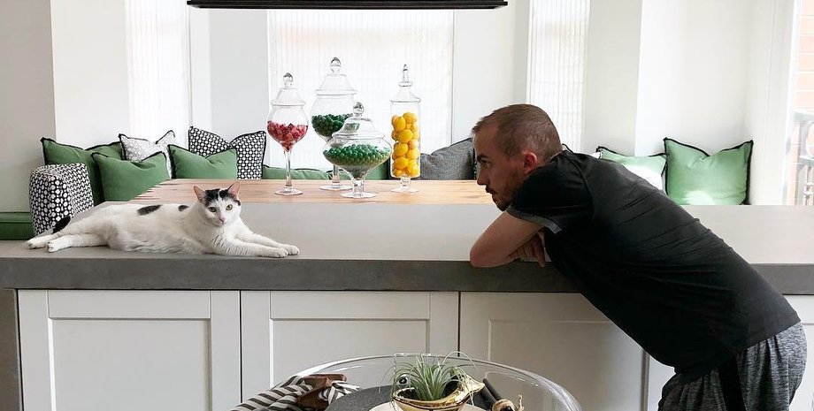 Муниз с кошкой Джери/Фото: Instagram frankiemuniz4