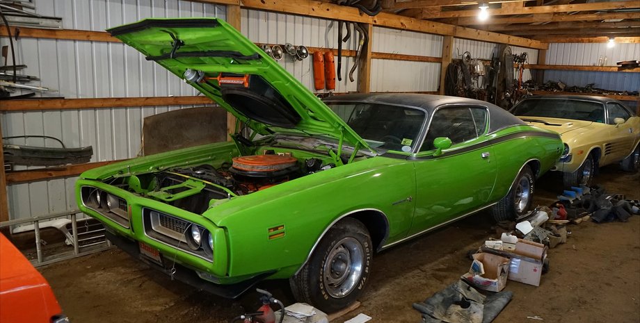 Dodge Super Bee, Dodge Charger, Dodge Challenger, заброшенные авто, капсулы времени