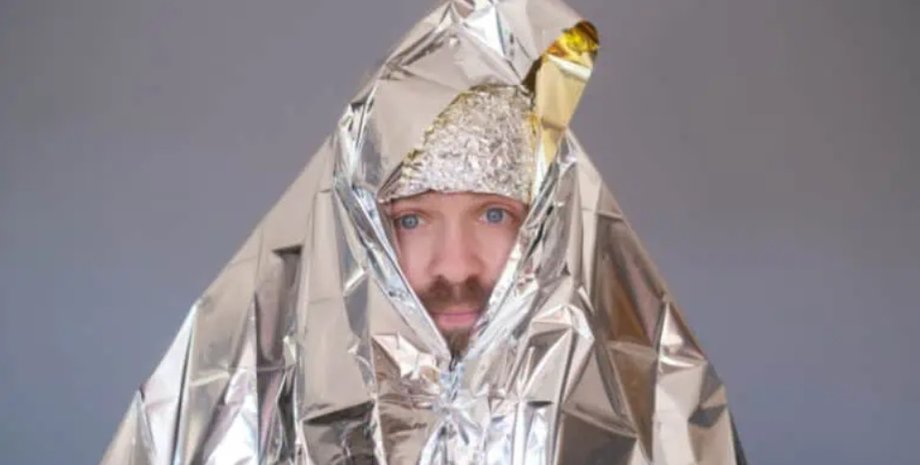 тепло, одеяло, фольга, температура