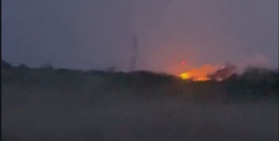 Взрыв в оккупированном Крыму, фото