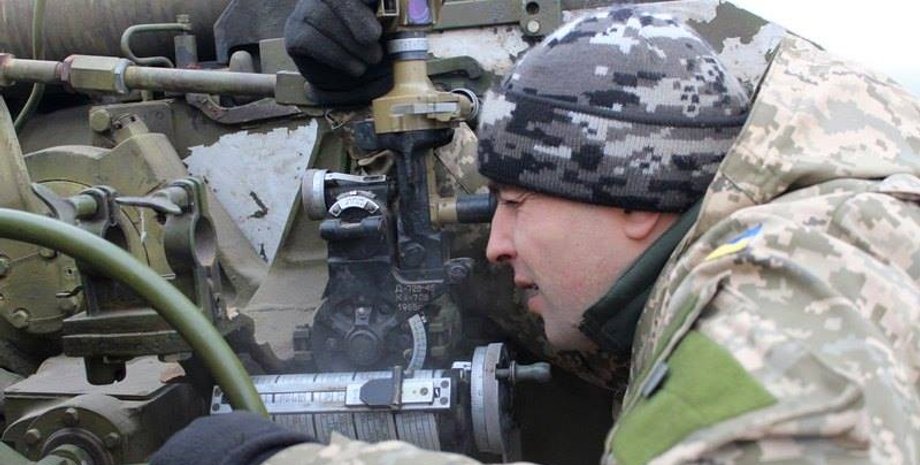 Артиллерист АТО / Фото пресс-службы Минобороны