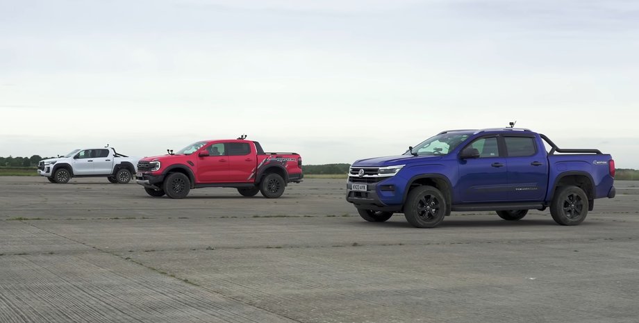 Volkswagen, Volkswagen Amarok, Toyota, Toyota Hilux, Ford, Ford Ranger, Авто, Автомобілі, Пікапи, Відео, Фото, Перегони