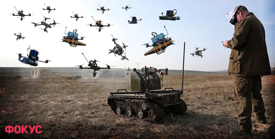 Робот, наземный дрон, FPV-дроны