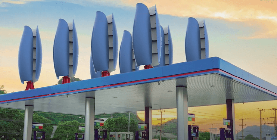 ветряки flower turbines на крыше