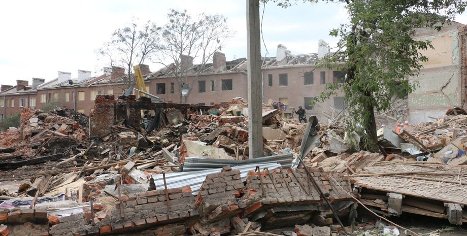 дом, обстрел, харьков, разрушения