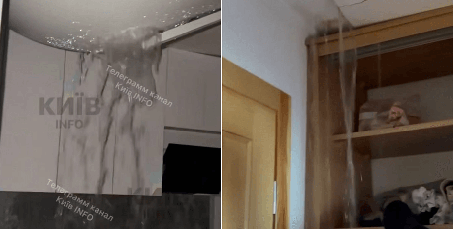 В квартире киевлянина произошел сильный потоп из-за прорыва трубы