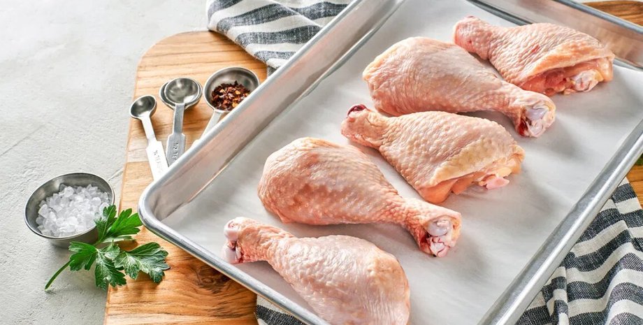 курица, ножки, доска, фото