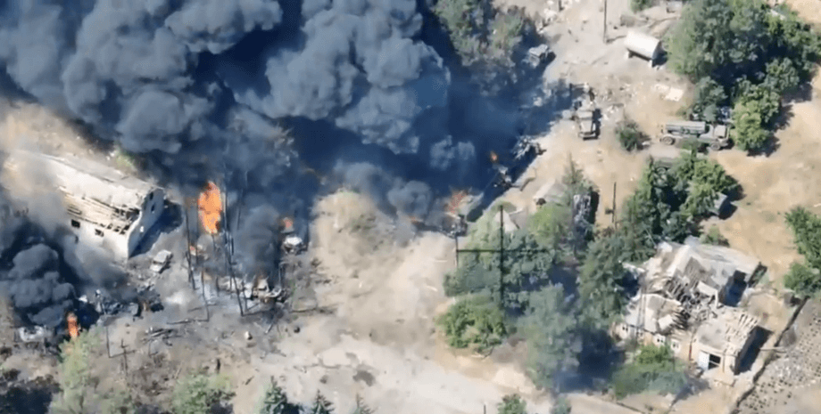 удар украинской артиллерии