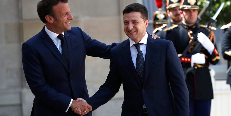 Еммануель Макрон та Володимир Зеленський