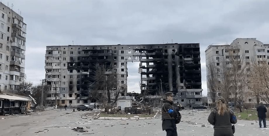 Бородянка, война в Украине, вторжение РФ, разбомбленная Бородянка, Бородянка после обстрелов РФ