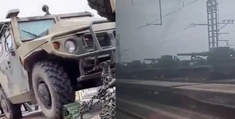 стягивание войск рф, переброска техники