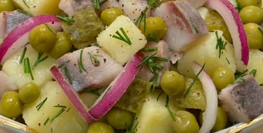 салат с сельдью, постный салат, кулинарные рецепты