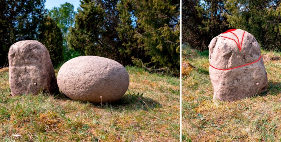 камень, артефакт, археология, находка, викинги, фаллос, раскопки, ученые, резной камень, захоронение, курган, исследование