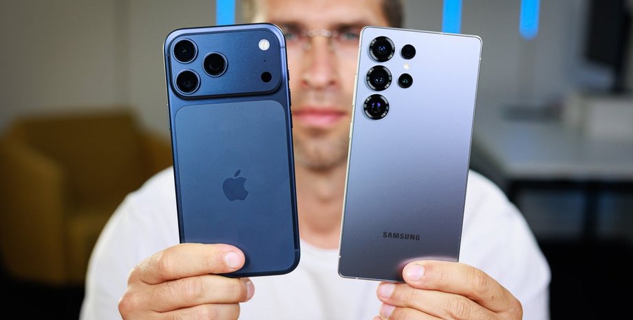 iPhone 17 Pro Max и Samsung Galaxy S25 Ultra iPhone 17 Pro Max и Samsung Galaxy S25 Ultra смартфоны