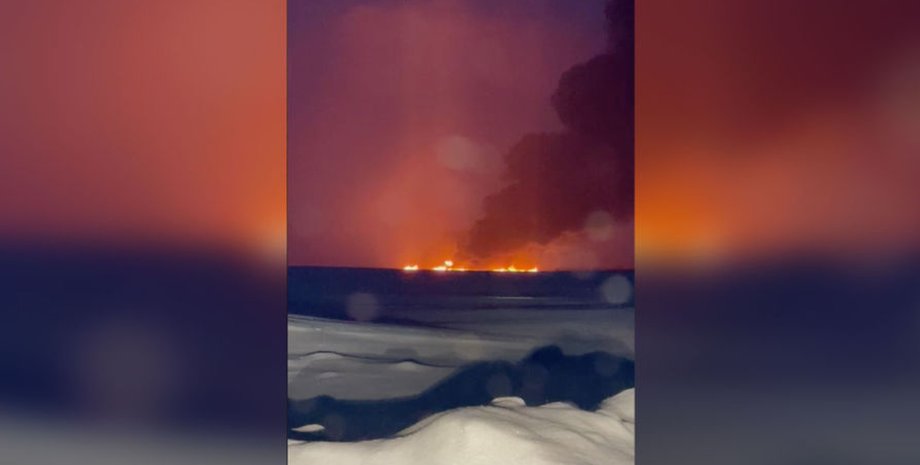 река обь, пожар, горение, обь, авария, россия