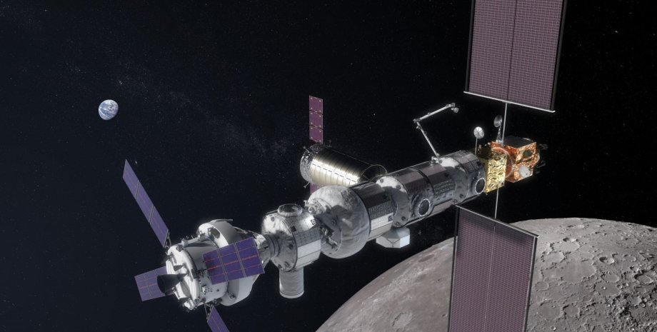 Lunar Orbital Platform-Gateway. Иллюстрация: NASA