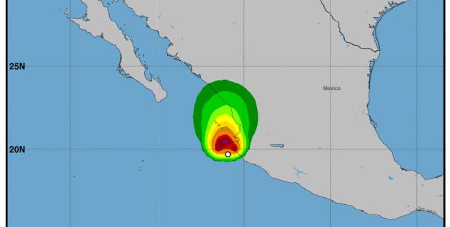 Тропический шторм "Пилар" на карте / Фото: nhc.noaa.gov