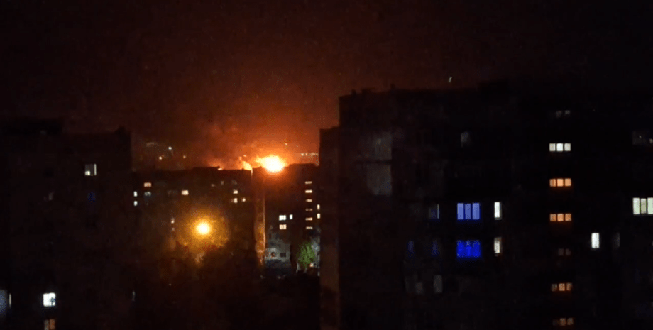 Луганск, пожар, взрывы