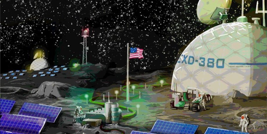 База, Місяць, колонія