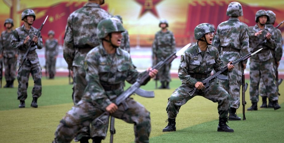 китайские солдаты, армия КНР, китайские военные, китайская армия