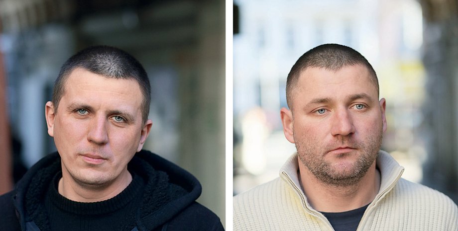 Гранатометчик Алексей Токарев (слева) и пулеметчик Артем Овсейчук (справа). Фото: Александр Чекменев