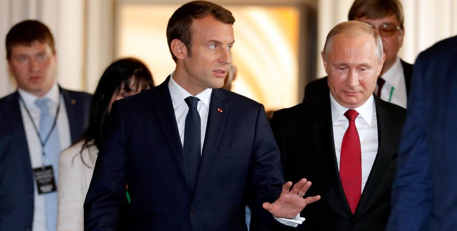 Эмманюэль Макрон, Владимир Путин, большая двадцатка, переговоры, война в Украине, фото