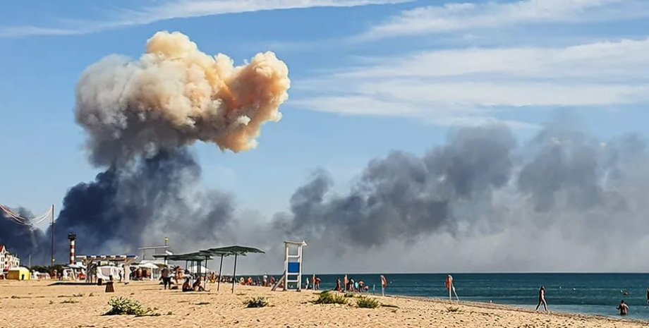 Крым, пляж, Севастополь, взрыв