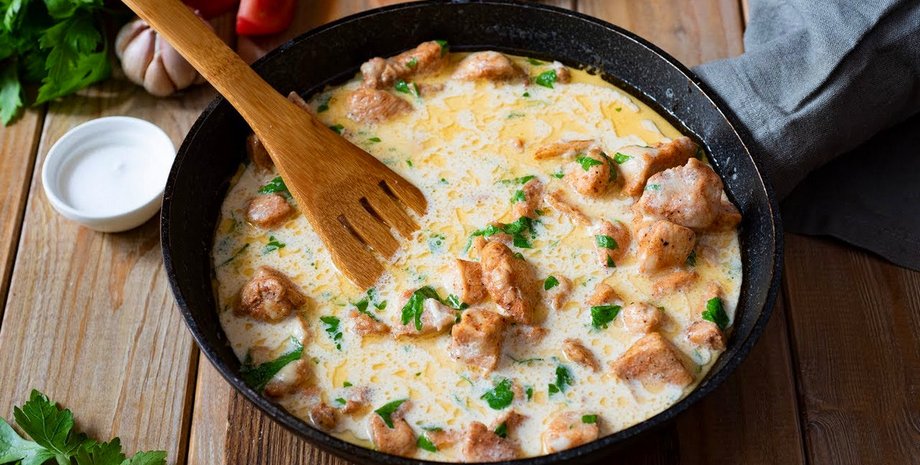 куряча грудка, рецепт, куряча грудка з грибами